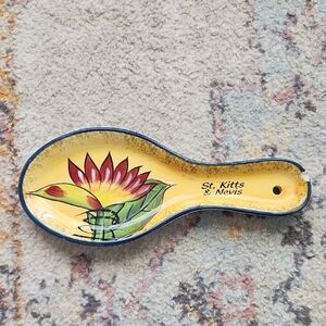 Yellow Floral Spoon Rest